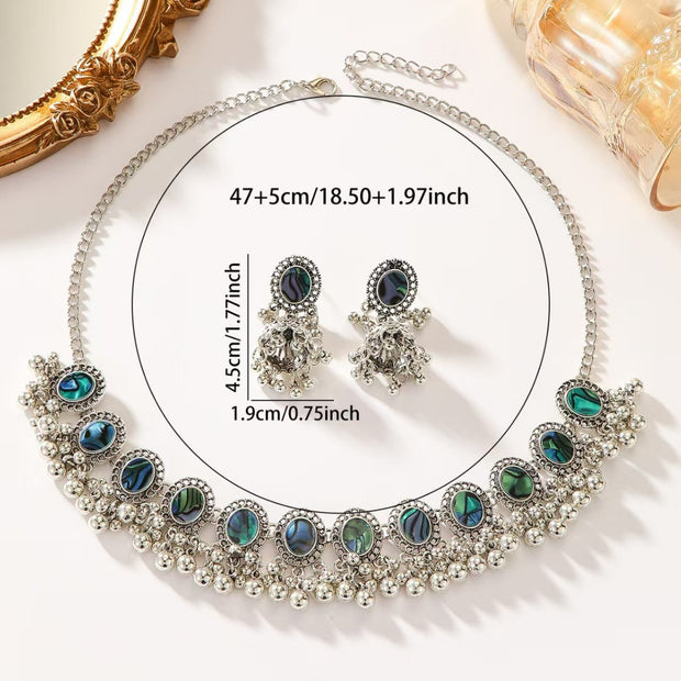 Bohemian Abalone Shell Jewelry Set