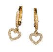 Heart Zircon Drop Earrings