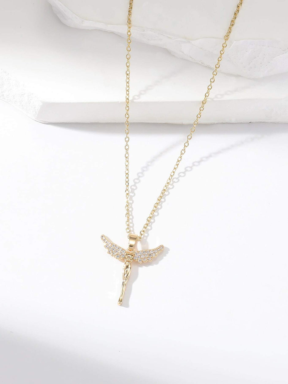 1Pc Classic & Delicate Lucky Goddess Angel Pendant Women'S Clavicle Necklace Decoration Gift