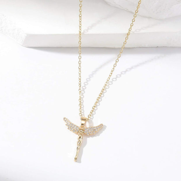 1Pc Classic & Delicate Lucky Goddess Angel Pendant Women'S Clavicle Necklace Decoration Gift