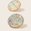 Rhinestone Iridescence Flash Exaggerated Earrings for Women Wedding Party Club Sexy Fashion Jewelry Accessories Brincos