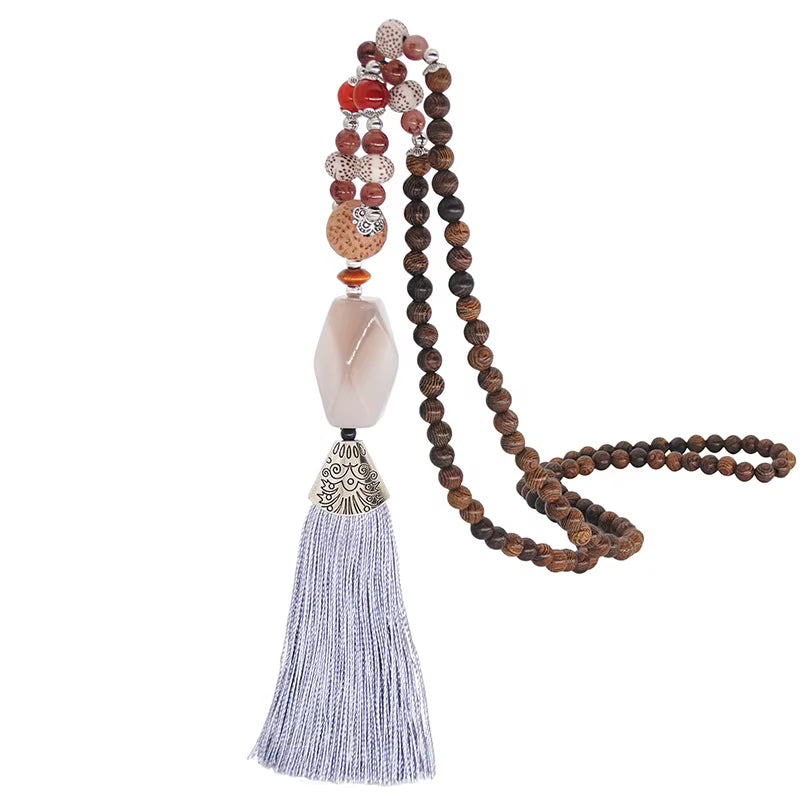 Bohemia Long Necklace Women Long Chain Sweater Chain Ethnic Tassel Necklaces Bijoux Femme Colar Clothing Jewelry Wholesale Bff