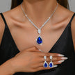 Sapphire & Ruby Teardrop Jewelry Set