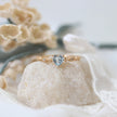 Sky Blue Glass Heart Ring