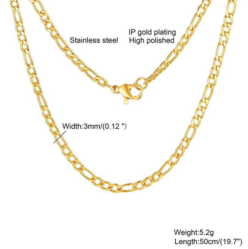 Gold Stainless Steel Chain Necklace