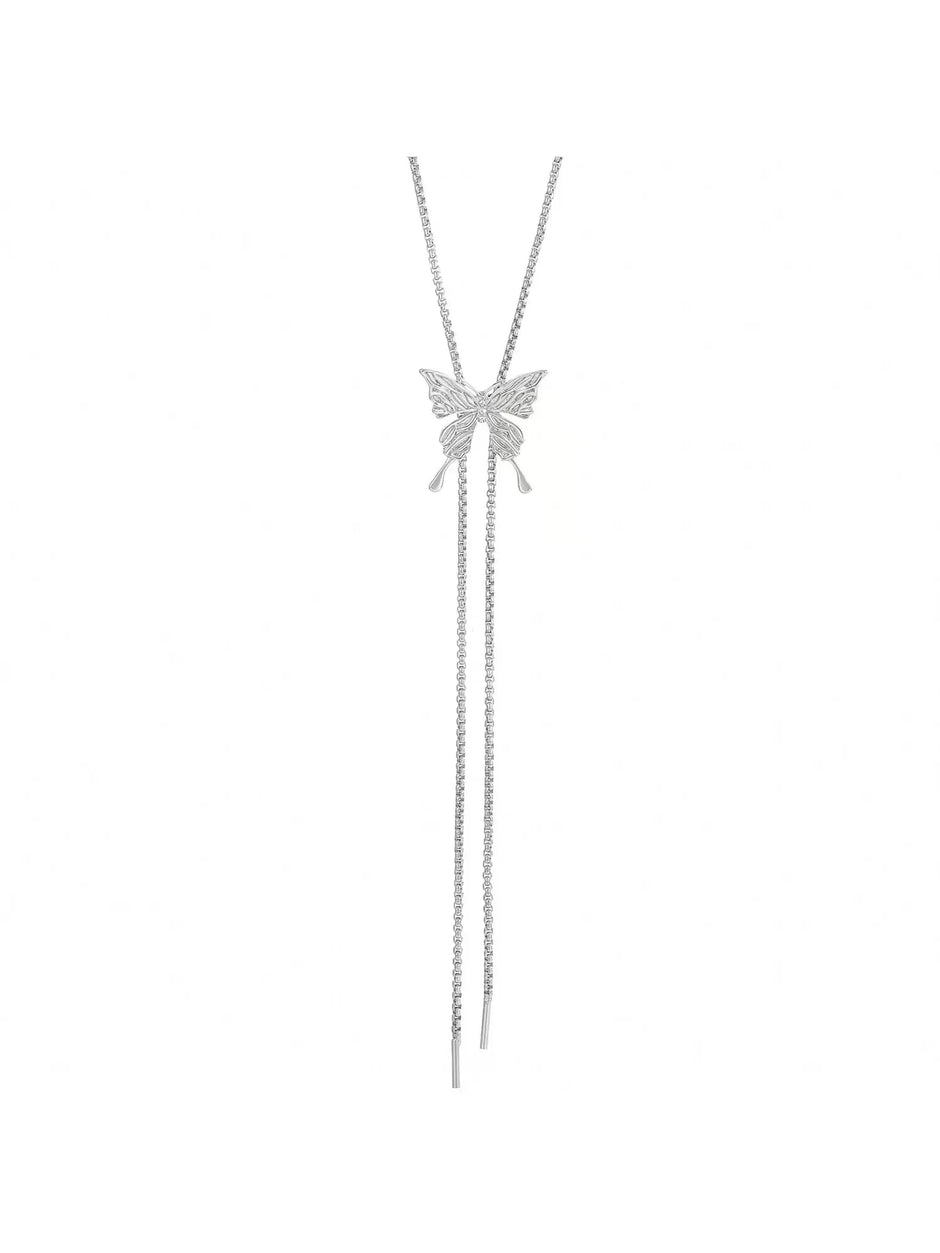 1Pc Geometric Charm Y Lariat Necklace, Stainless Steel Jewelry