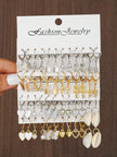 24Pcs/Set Simple C-Shaped Rhinestone Stud Earrings Set for Women, Great for Date or Vacation Gift
