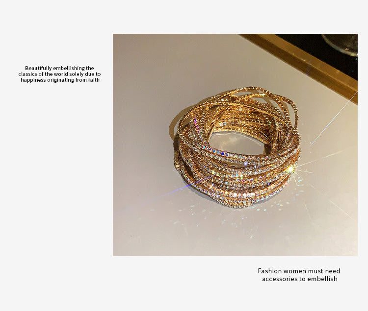 Full Diamond Rhinestone Stretch Bracelet