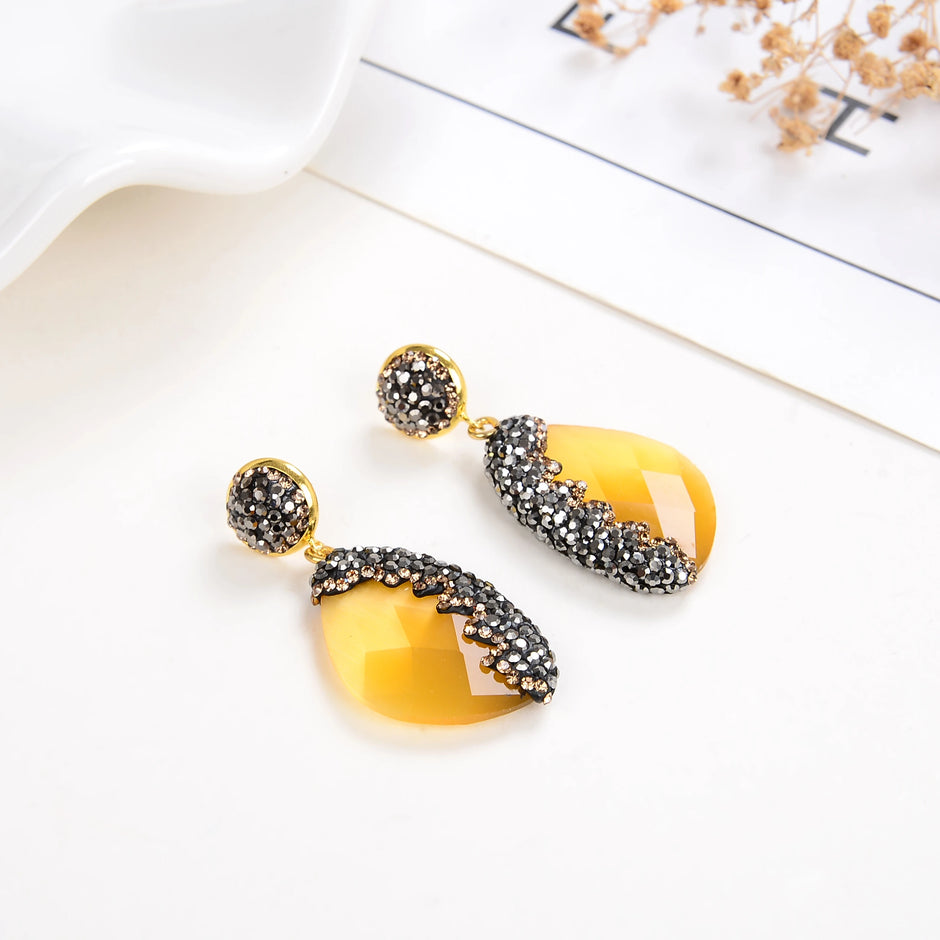 11 Style Luxury Geometric Drop Earrings for Women Girls 2020 Charm Rhinestone Dangle Earring Ladies Wedding Jewelry Gifts