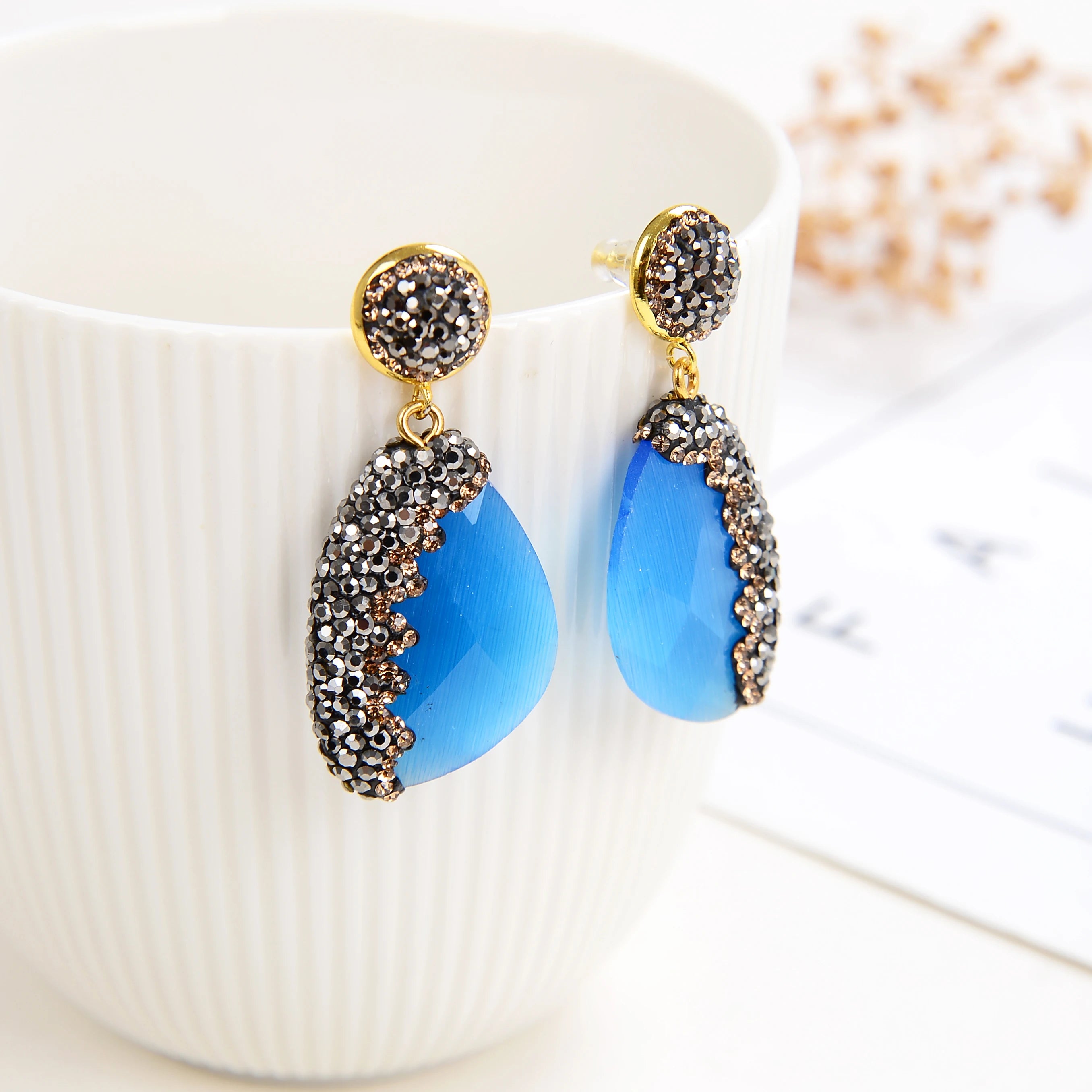 11 Style Luxury Geometric Drop Earrings for Women Girls 2020 Charm Rhinestone Dangle Earring Ladies Wedding Jewelry Gifts
