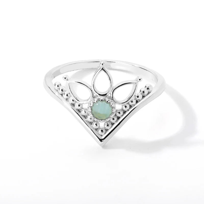 Stainless Steel Opal Sunflower Wedding Bands for Men and Women - Aesthetic Summer Jewelry Gift