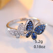 Blue & White Butterfly Ring