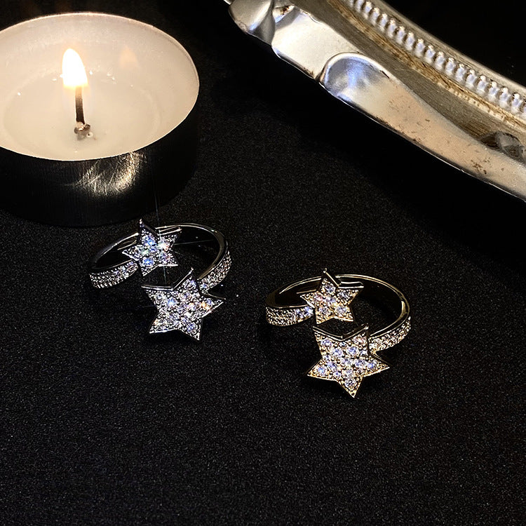 Zircon Star Open Ring