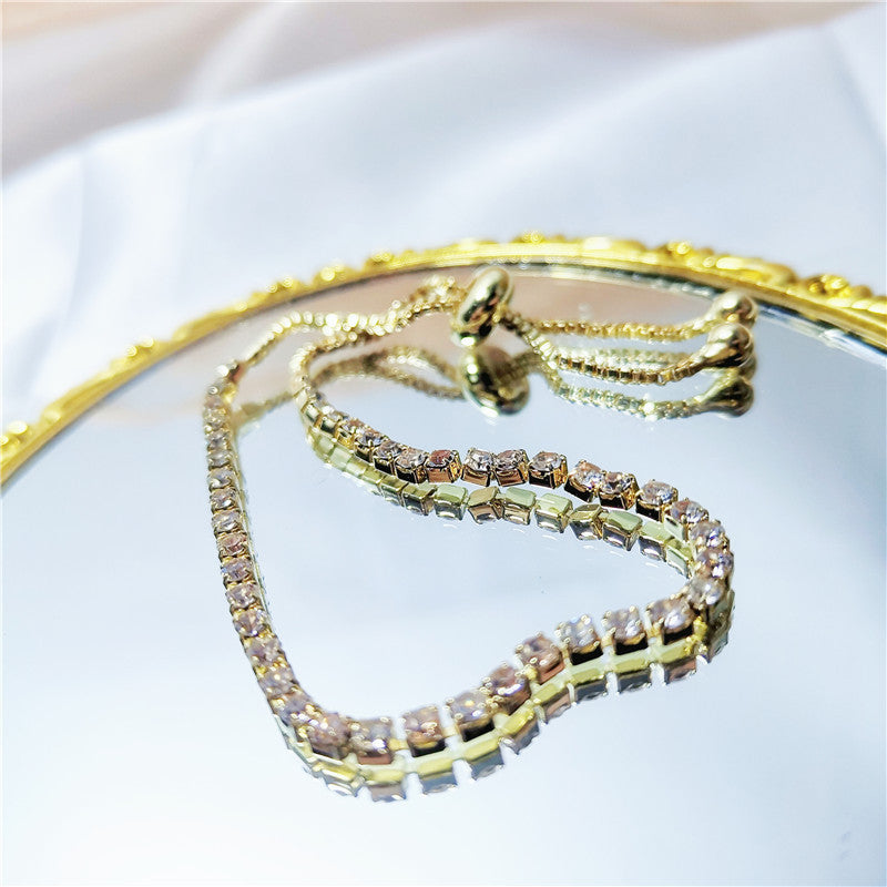 Micro-Inlaid Zircon Crystal Bracelet