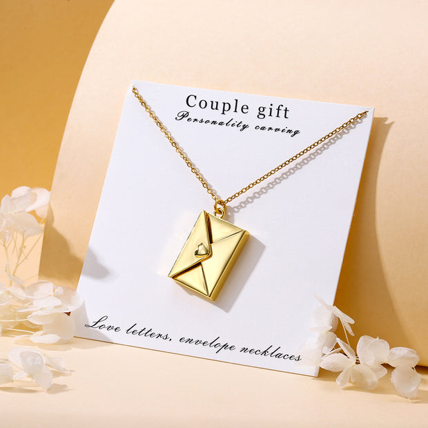 Envelope Love Letter Pendant Necklace
