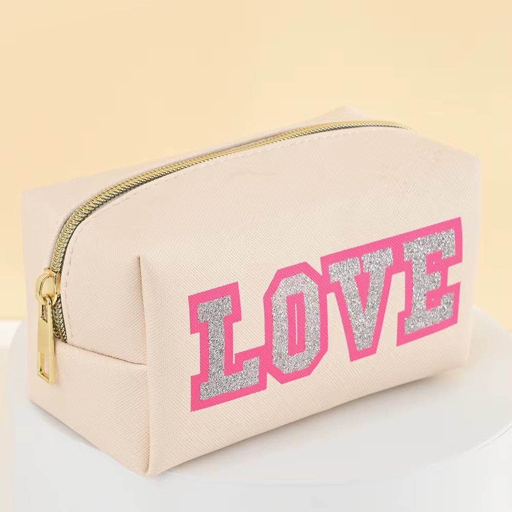 New Instagram Portable Fashion Travel Wash Bag Cute Image and Text Large Capacity Skincare Makeup Bag, Travel Women'S Accessorie
