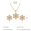3 Pcs/Set Snowflake Necklace Earrings Christmas Luxury Jewelry Set Accessories Christmas Valentine'S Party Gifts 2021 New