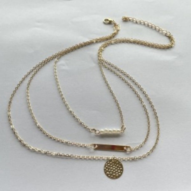Wave Pendant Clavicle Necklace