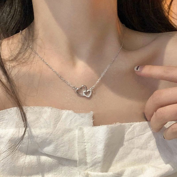 Heart Buckle Ring Pendant Necklace