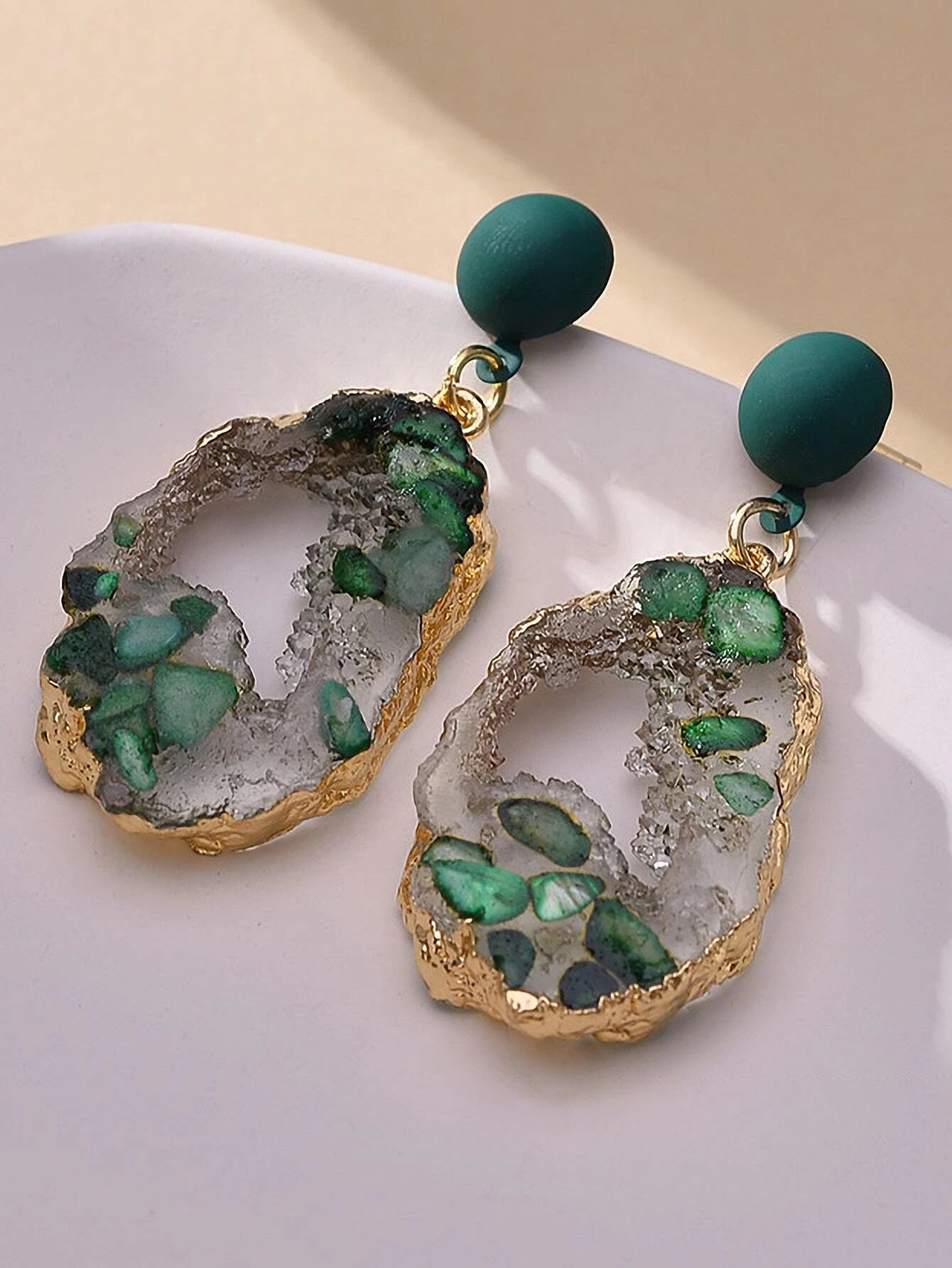 Andkiss Resin Drop Earrings