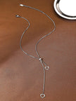 1Pc Geometric Charm Y Lariat Necklace, Stainless Steel Jewelry