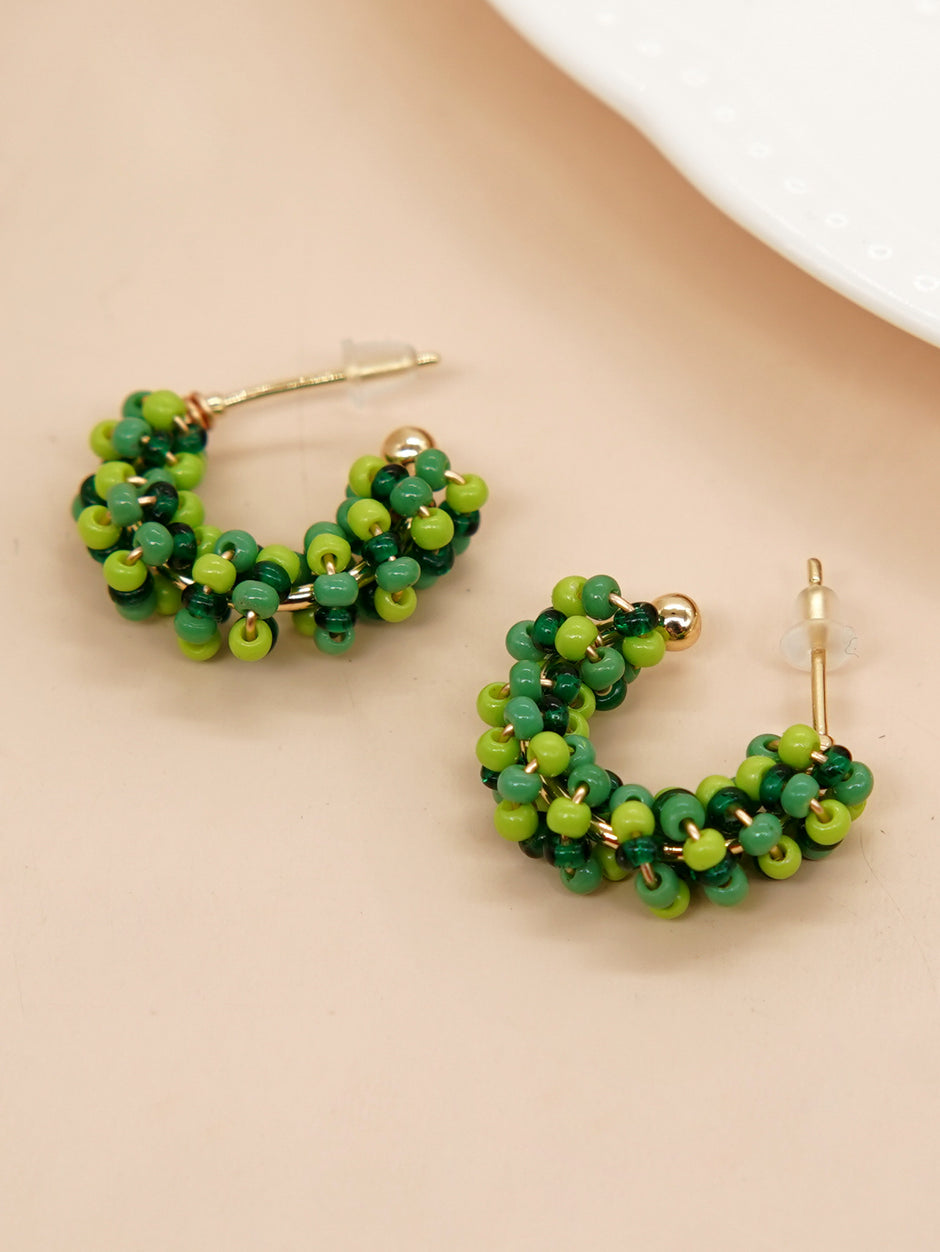 Copper Wire Winding round Women'S Earrings Small Earrings