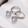 Heart Zircon Drop Earrings