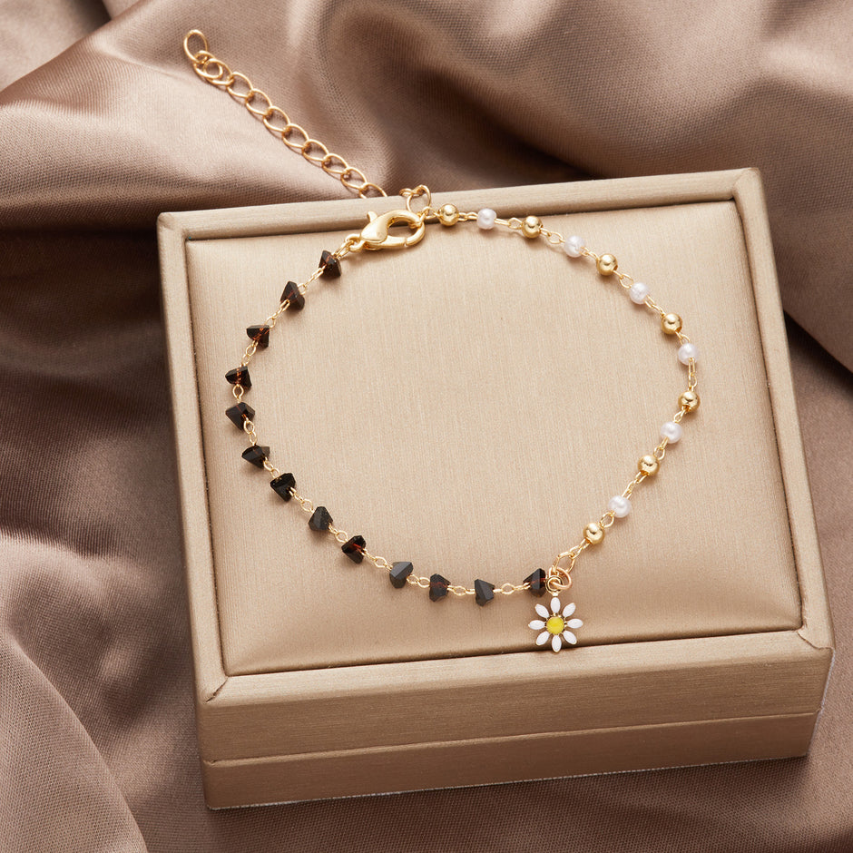 Pearl & Crystal Bead Bracelet