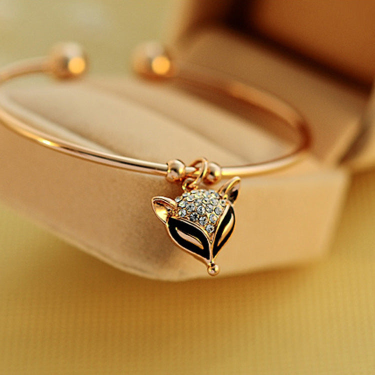 Rose Gold Crystal Bow Bracelet