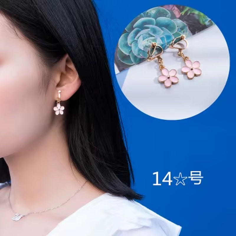 Korea Style Cute Clip on Earrings Non Pierced Earrings for Kids Party Charm Ear Cuffs Earrings No Hole Earrings New
