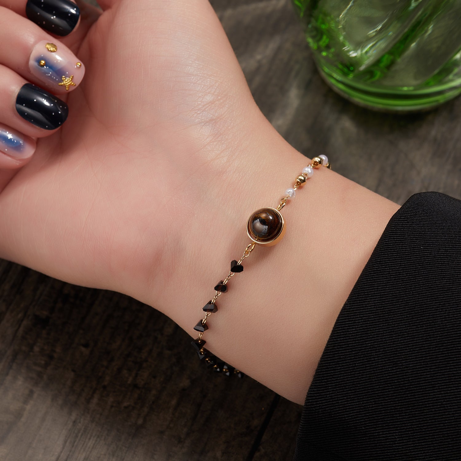 Pearl & Crystal Bead Bracelet