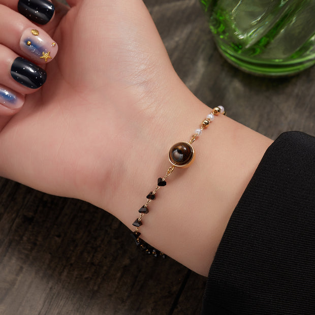 Pearl & Crystal Bead Bracelet