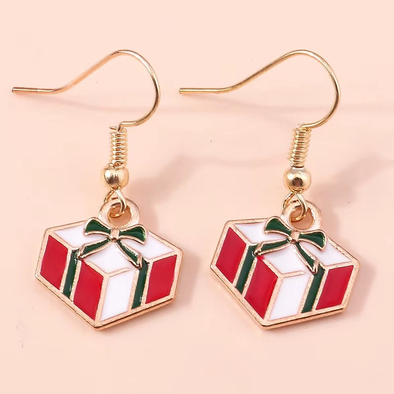 Cute Colorful Christmas Tree Drop Earrings for Women Festival Christmas Dangle Earrings Girls Party Jewelry Gifts