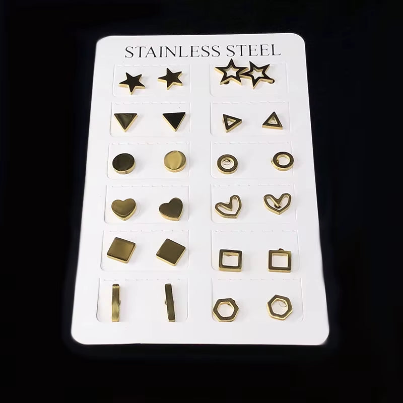 Fashion Statement Earrings 2020 Geometric round Earrings for Women Stainless Steel Earrings Stud Earrings Modern Female Jewelry