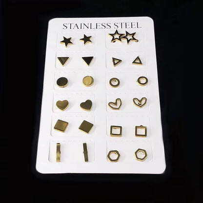 Fashion Statement Earrings 2020 Geometric round Earrings for Women Stainless Steel Earrings Stud Earrings Modern Female Jewelry