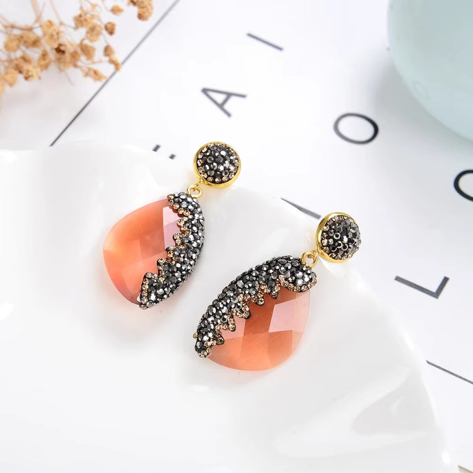 11 Style Luxury Geometric Drop Earrings for Women Girls 2020 Charm Rhinestone Dangle Earring Ladies Wedding Jewelry Gifts