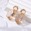 Oval Rhinestone Drop Earrings