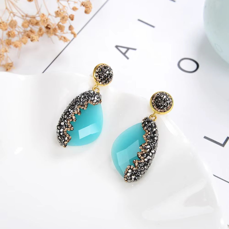 11 Style Luxury Geometric Drop Earrings for Women Girls 2020 Charm Rhinestone Dangle Earring Ladies Wedding Jewelry Gifts