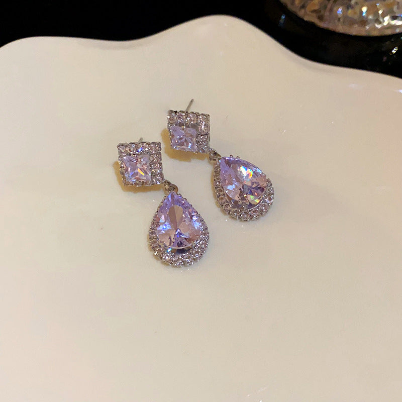 Zircon Diamond Teardrop Jewelry Set