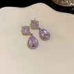 Zircon Diamond Teardrop Jewelry Set