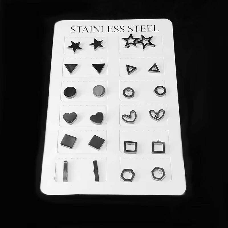 Fashion Statement Earrings 2020 Geometric round Earrings for Women Stainless Steel Earrings Stud Earrings Modern Female Jewelry