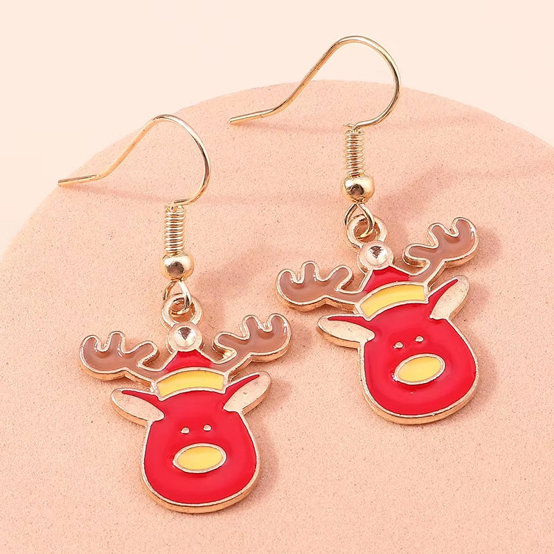 Cute Colorful Christmas Tree Drop Earrings for Women Festival Christmas Dangle Earrings Girls Party Jewelry Gifts