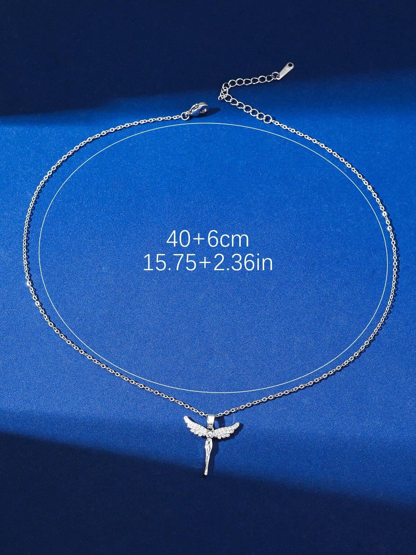 1Pc Classic & Delicate Lucky Goddess Angel Pendant Women'S Clavicle Necklace Decoration Gift