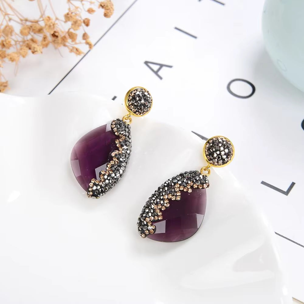 11 Style Luxury Geometric Drop Earrings for Women Girls 2020 Charm Rhinestone Dangle Earring Ladies Wedding Jewelry Gifts