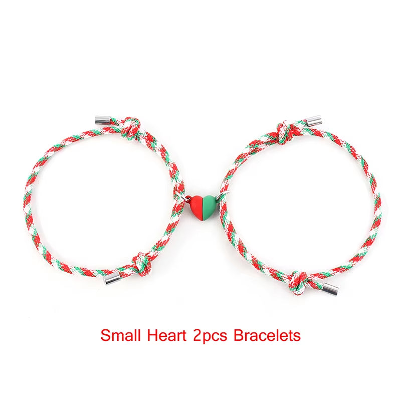 Vicky-Home Christmas Bracelet Gift Jewelry for Women Girls Kids Jingle Bell Beaded Bracelets Adjustable Charm Bangle