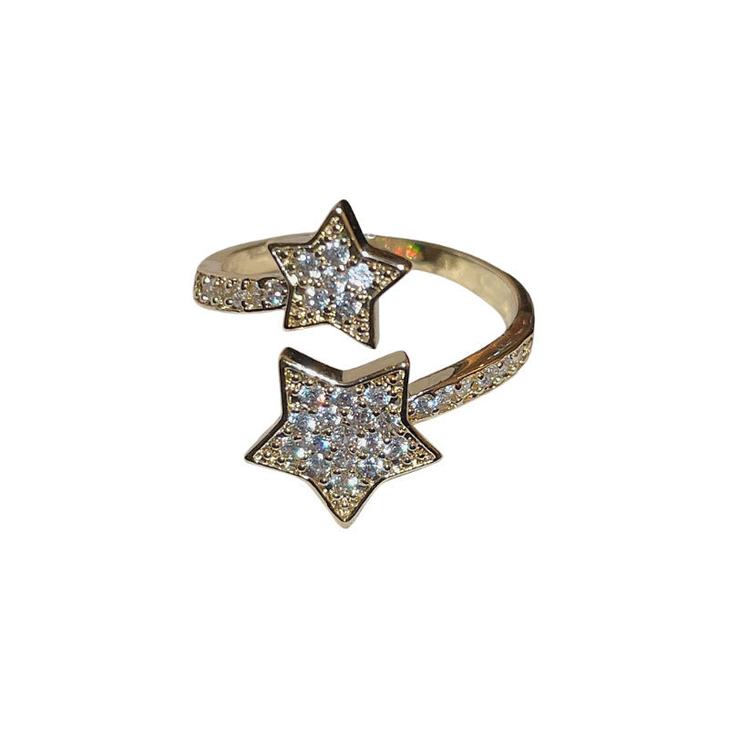 Zircon Star Open Ring