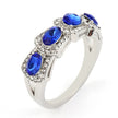 Blue Zircon Geometric Ring