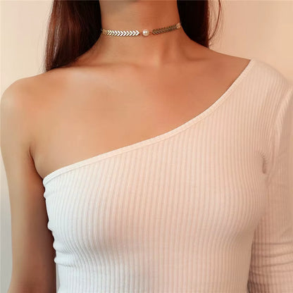 Bohemian Tiny Heart Star Necklace for Women Short Chain Coin Bar Moon Pendant Necklace Gift Choker Necklace
