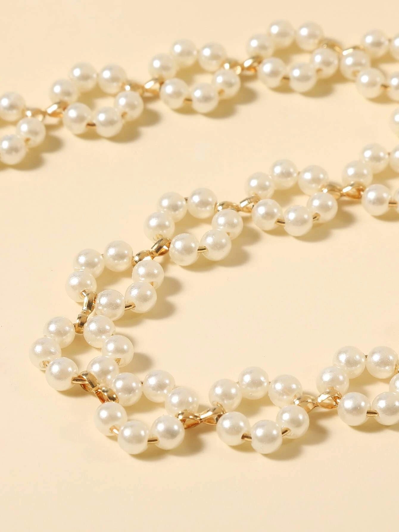 Faux Pearl Beaded Flower Decor Necklace Valentines,Mom,Mother,Mother'S Day,Gift