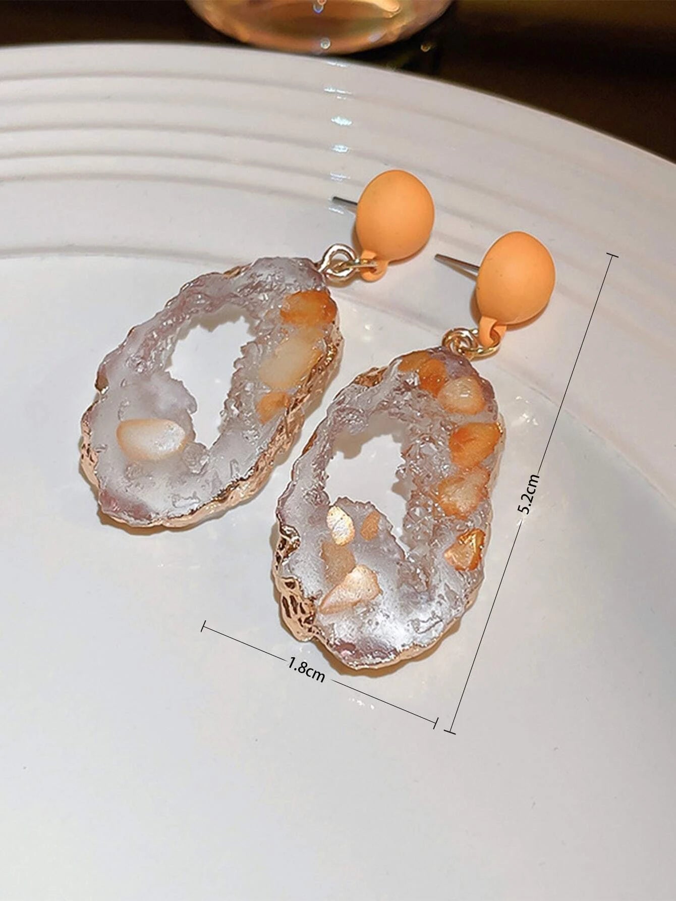 Andkiss Resin Drop Earrings